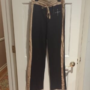 BCBGMaxAzria 100% Cotton Black and Tan Pants